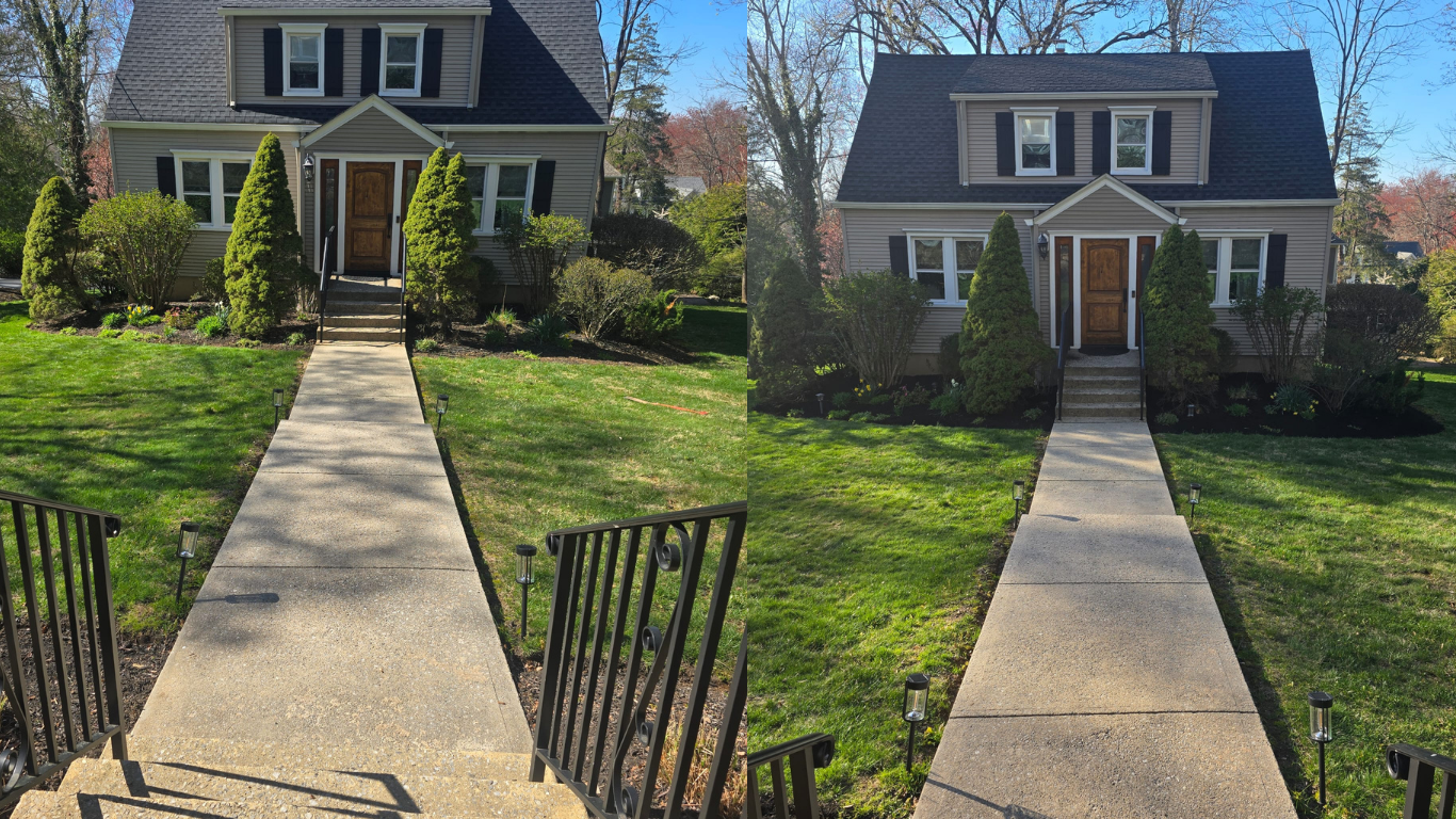 Mulching and planting service by Red Maple Landscapes in New Jersey