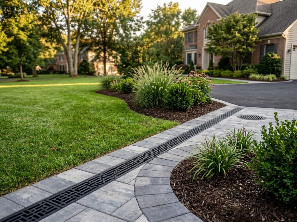 Channel and surface drain installation in New Jersey