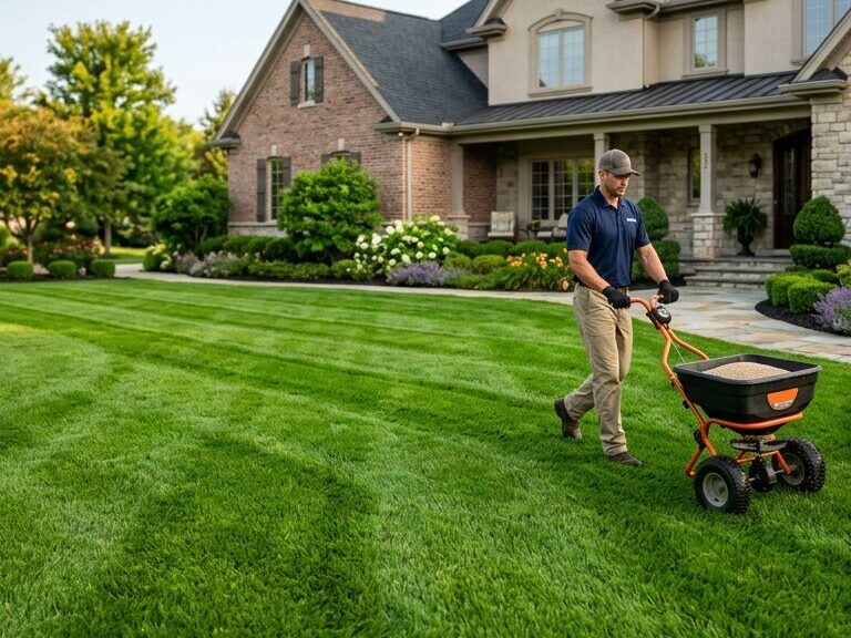 Lawn fertilization service performed in New Jersey