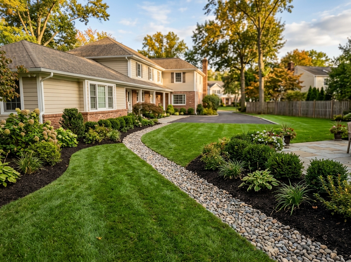 French drain installation project in New Jersey