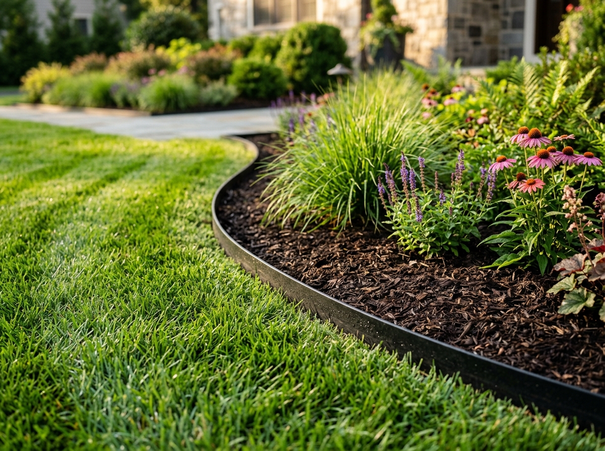 Landscape bed edging project in New Jersey