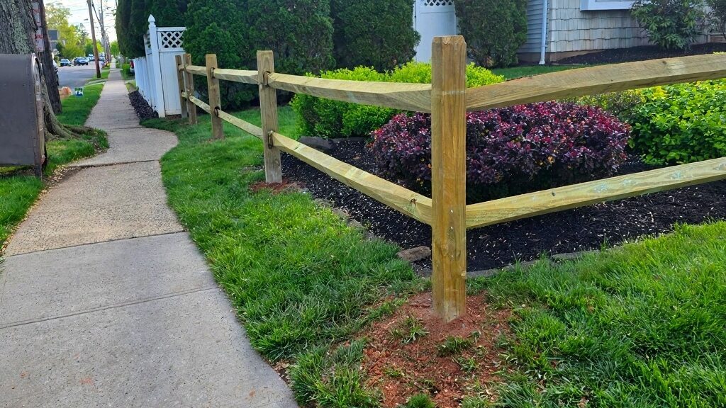Wood fence installation project in New Jersey