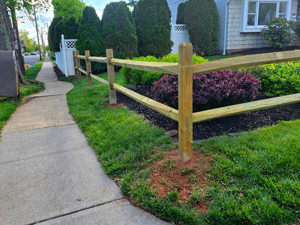 Wood fence installation in New Jersey
