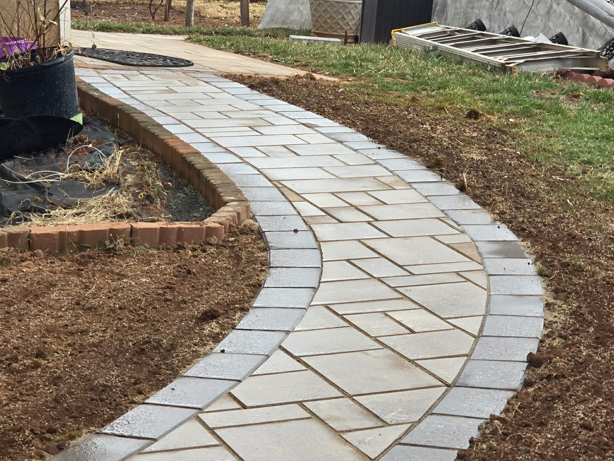 Paver walkway installation in New Jersey